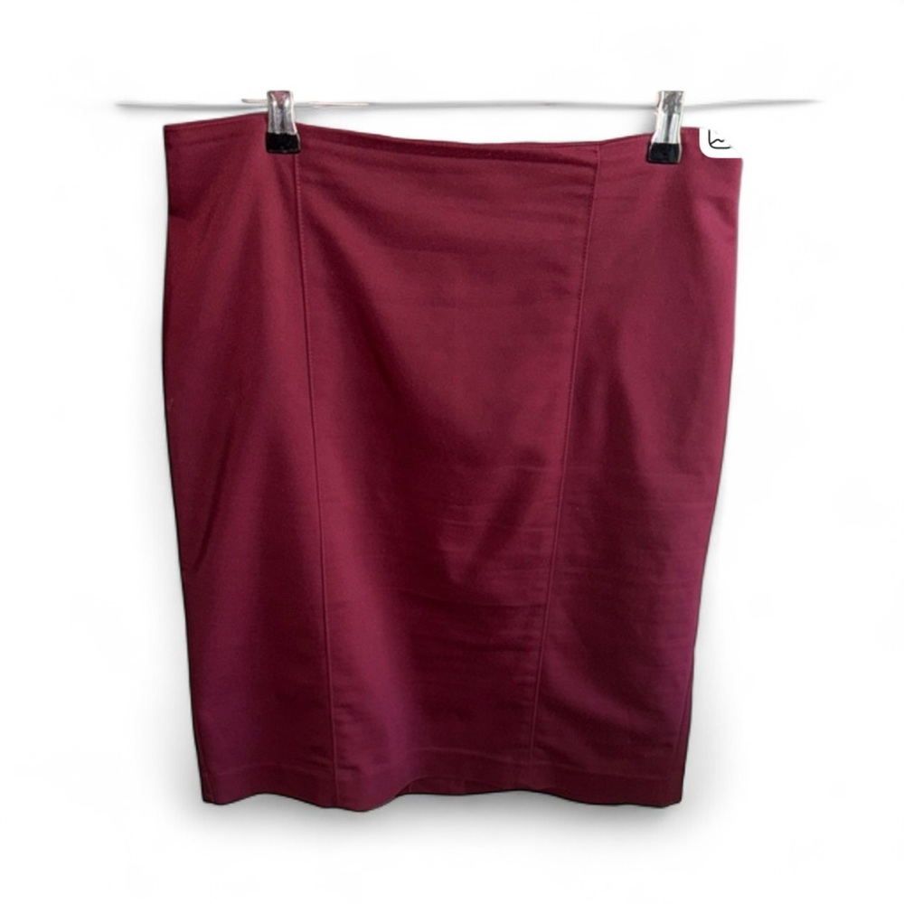 Van Heusen Women’s Size 8 Elegant Burgundy Pencil Skirt Career Work Wear Retro